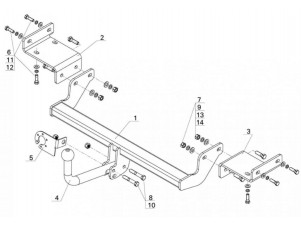 ТСУ Фаркоп Avtos на Kia Ceed № KI 27